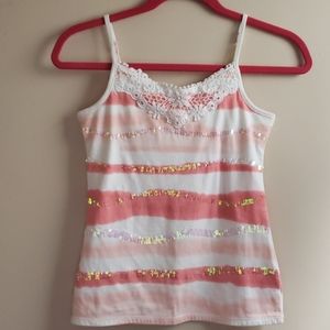 Justice Size 12 Embelleshed Tye Dye Sequined Tank
